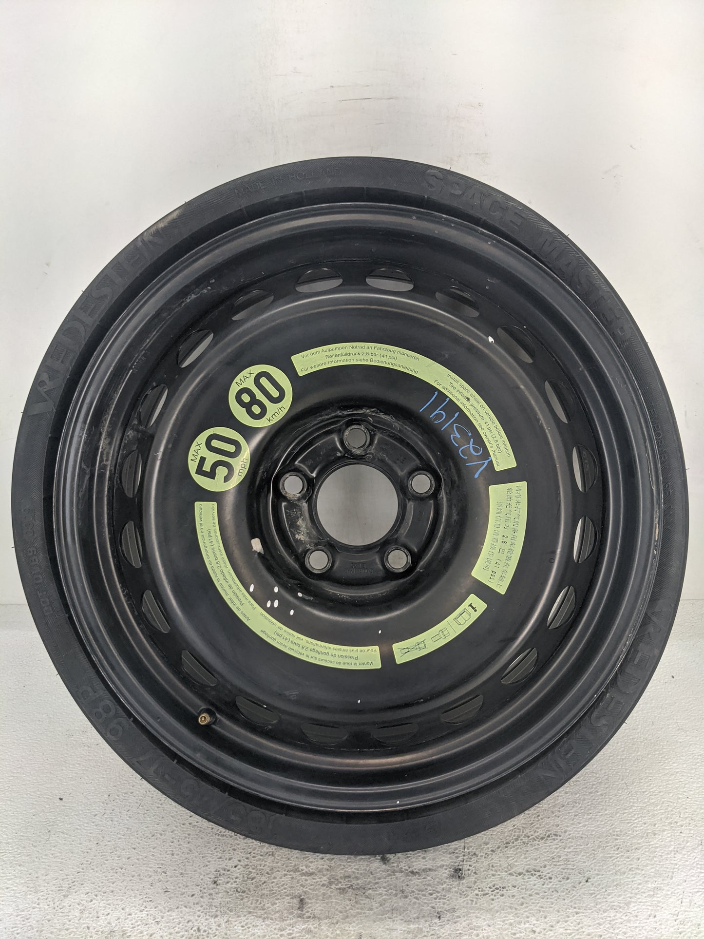 2010-2015 Mercedes-benz Glk350 Spare Donut Tire Wheel Rim Oem - Oemusedautoparts1.com