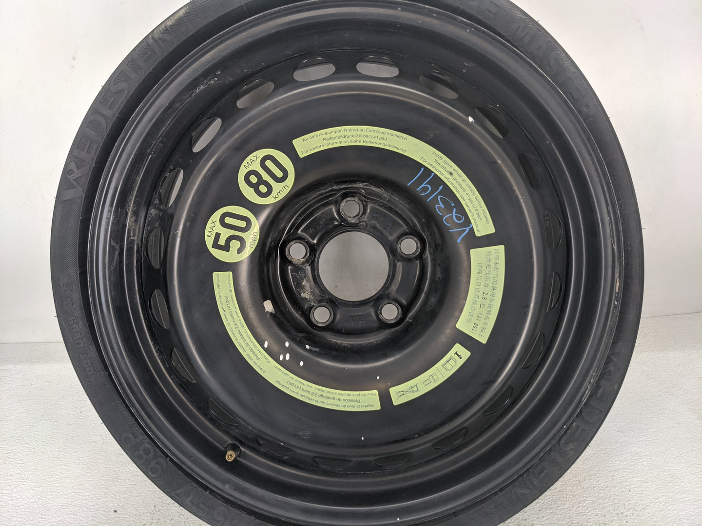 2010-2015 Mercedes-benz Glk350 Spare Donut Tire Wheel Rim Oem - Oemusedautoparts1.com