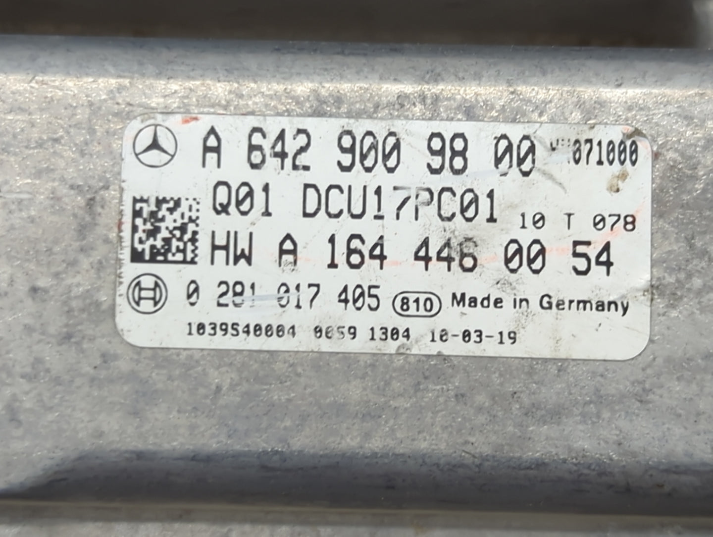 Mercedes-benz Ml Diesel Control Module - Oemusedautoparts1.com