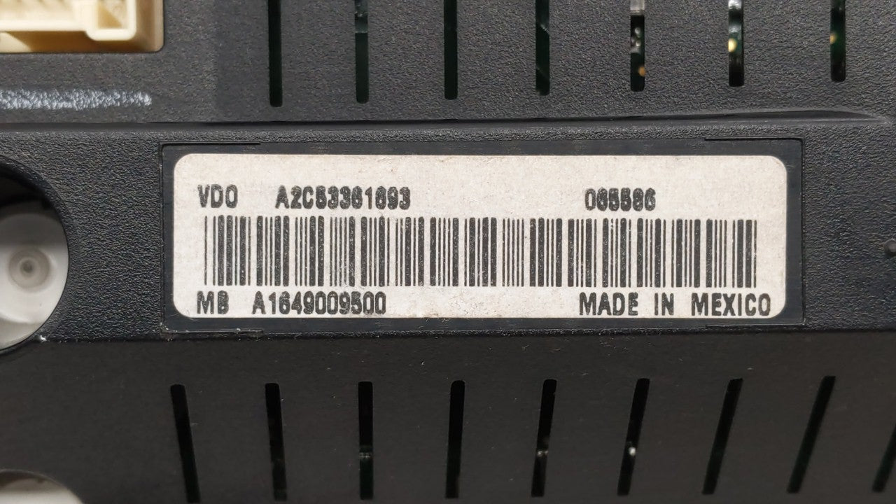 2010-2011 Mercedes-Benz Ml450 Instrument Cluster Speedometer Gauges P/N:A164 900 95 00 1649009500 Fits Fits 2010 2011 OEM Us