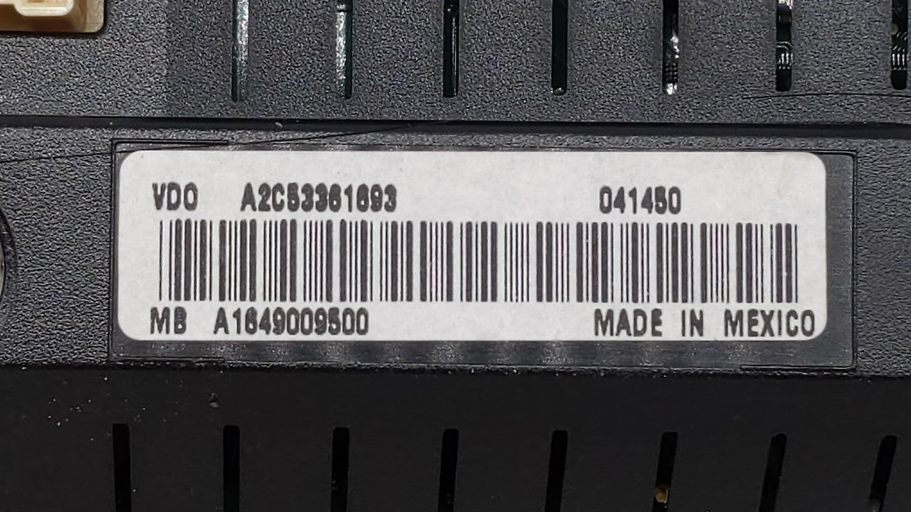 2010-2011 Mercedes-Benz Ml450 Instrument Cluster Speedometer Gauges P/N:A164 900 95 00 1649009500 Fits Fits 2010 2011 OEM Us