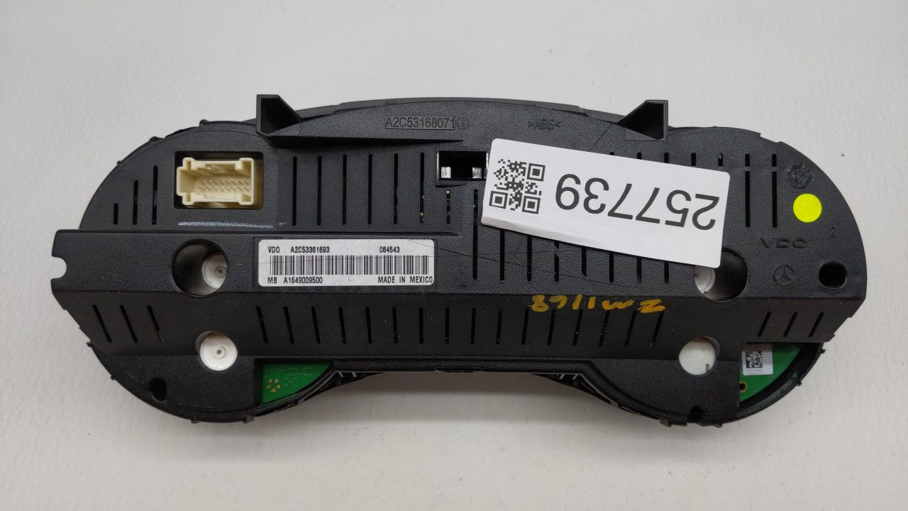 2010-2011 Mercedes-Benz Ml450 Instrument Cluster Speedometer Gauges P/N:A164 900 95 00 1649009500 Fits Fits 2010 2011 OEM Us