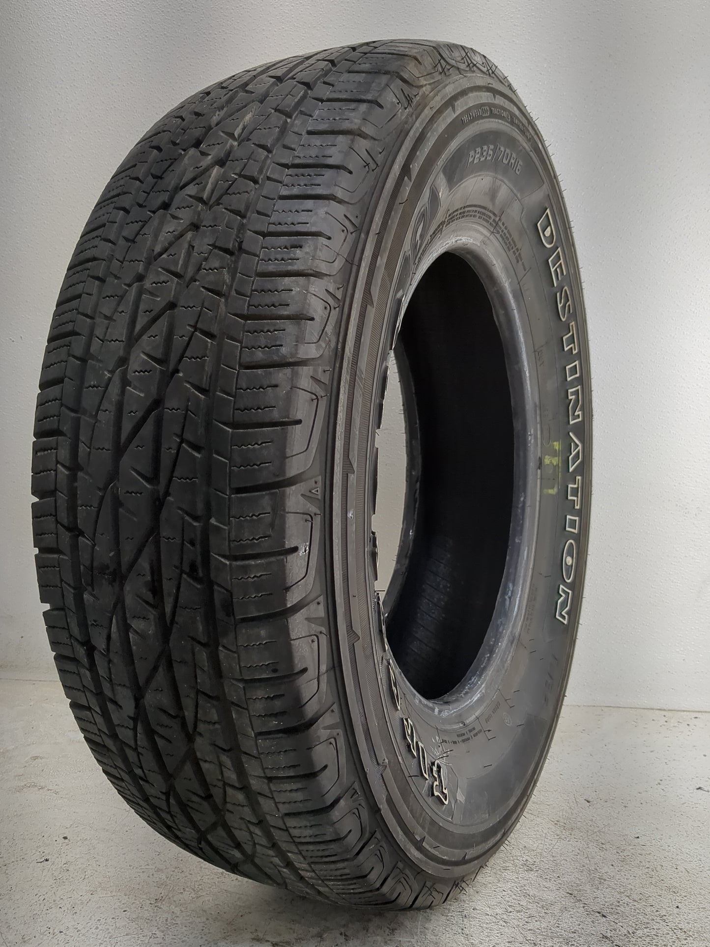 Used Tire P235/70R16 FIRESTONE DESTINATION LE2 107T - Tread Depth 9/32 - Oemusedautoparts1.com