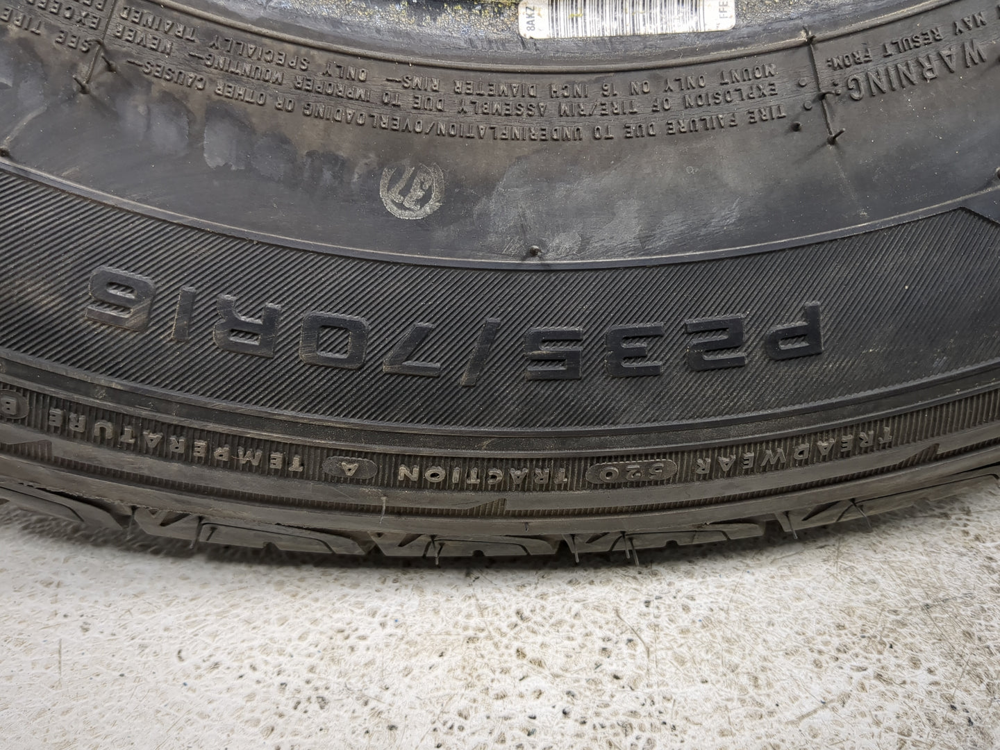 Used Tire P325/70R16 FIRESTONE DESTINATION LE2 107T - Tread Depth 6.5/32 - Oemusedautoparts1.com