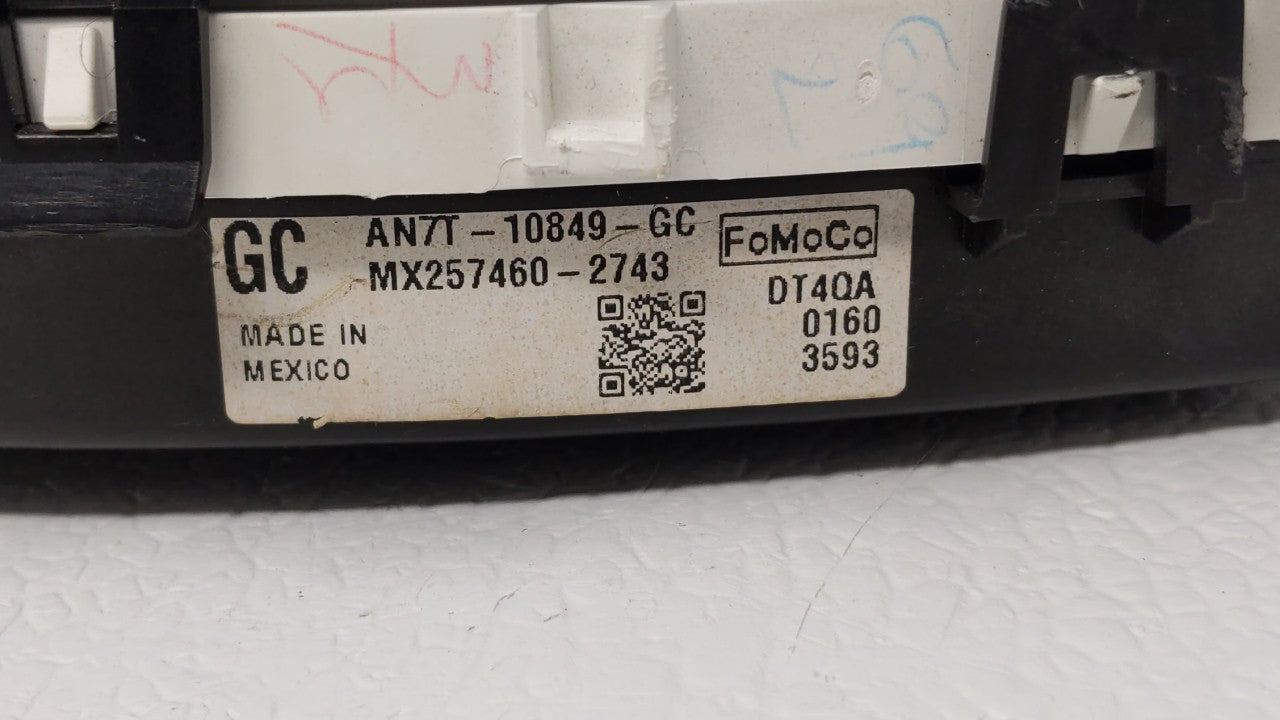 2010 Mercury Milan Instrument Cluster Speedometer Gauges P/N:AN7T-10849-GC Fits OEM Used Auto Parts - Oemusedautoparts1.com