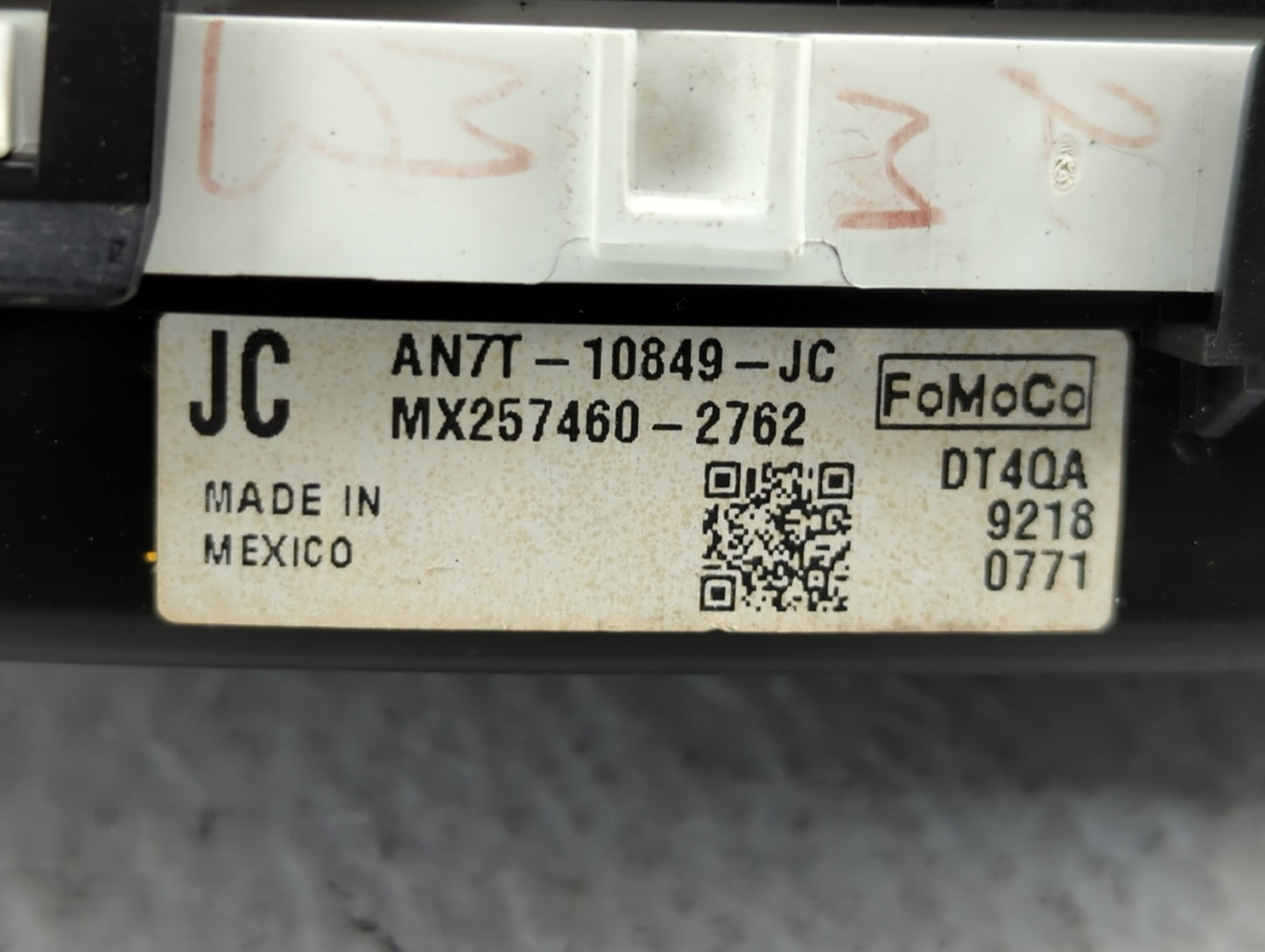 2010 Mercury Milan Instrument Cluster Speedometer Gauges P/N:AN7T-10849-JC Fits OEM Used Auto Parts - Oemusedautoparts1.com