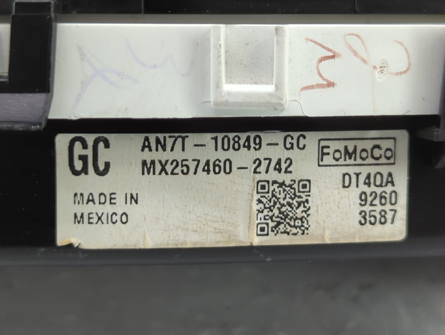 2010 Mercury Milan Instrument Cluster Speedometer Gauges P/N:AN7T-10849-GC Fits OEM Used Auto Parts - Oemusedautoparts1.com