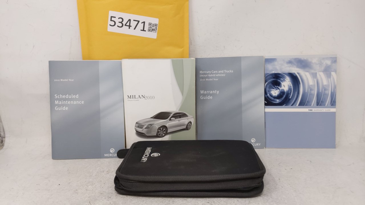 2010 Mercury Milan Owners Manual Book Guide OEM Used Auto Parts - Oemusedautoparts1.com