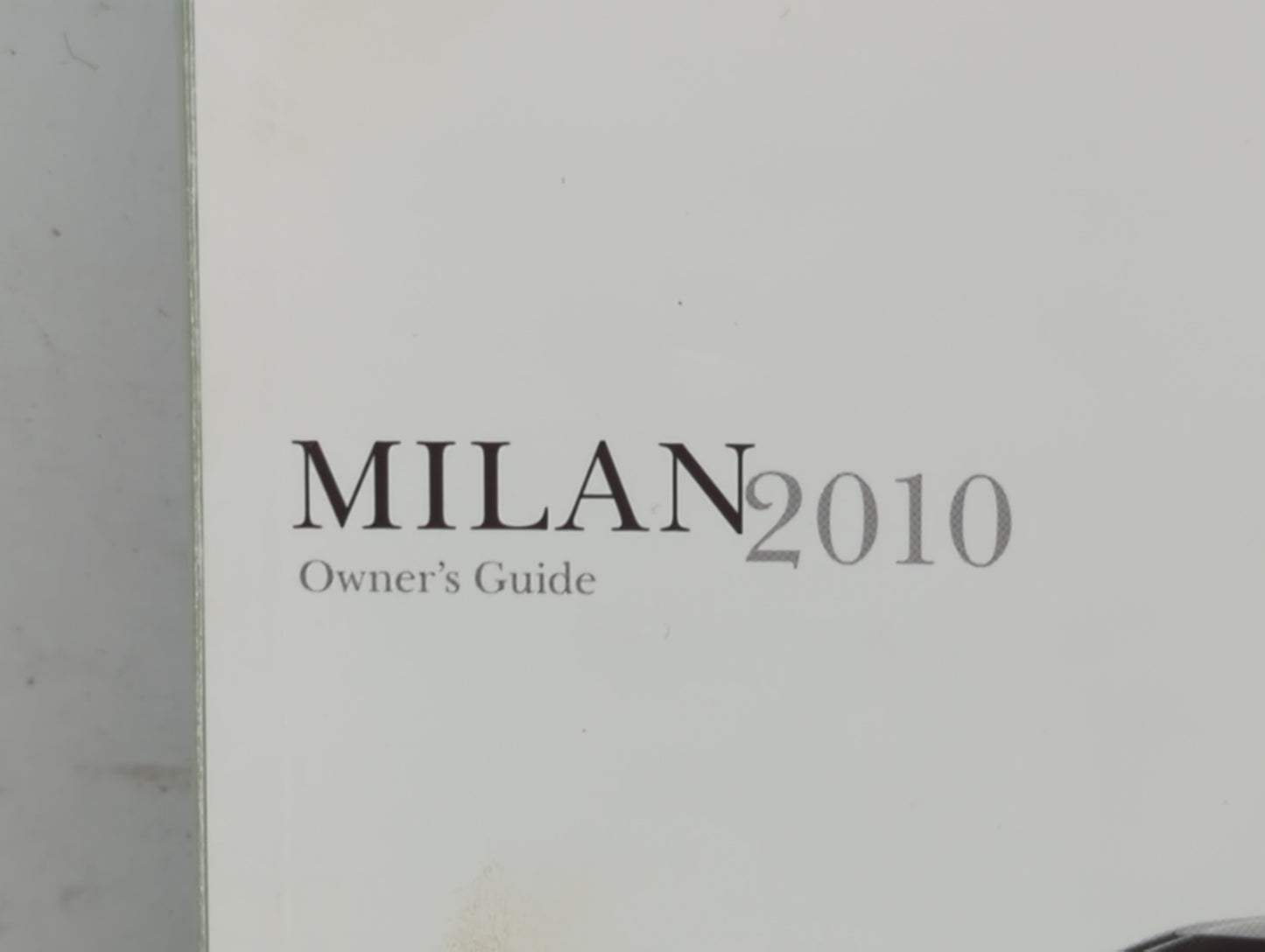 2010 Mercury Milan Owners Manual Book Guide P/N:AN7J 19A321 AA OEM Used Auto Parts - Oemusedautoparts1.com