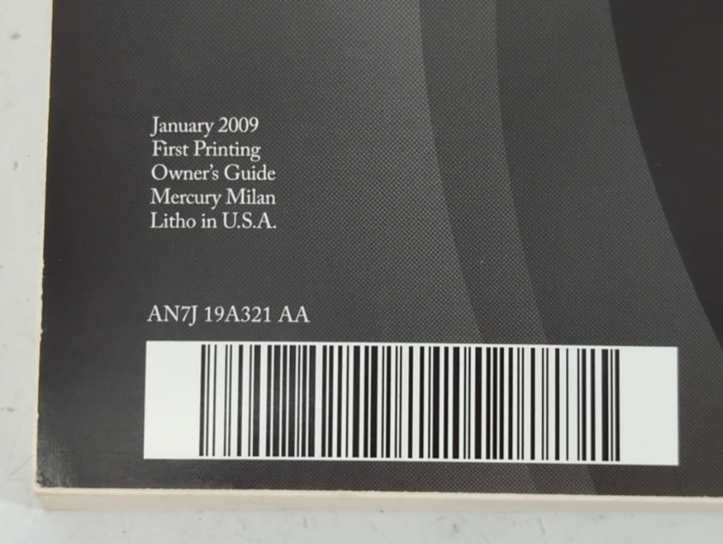 2010 Mercury Milan Owners Manual Book Guide P/N:AN7J 19A321 AA OEM Used Auto Parts - Oemusedautoparts1.com