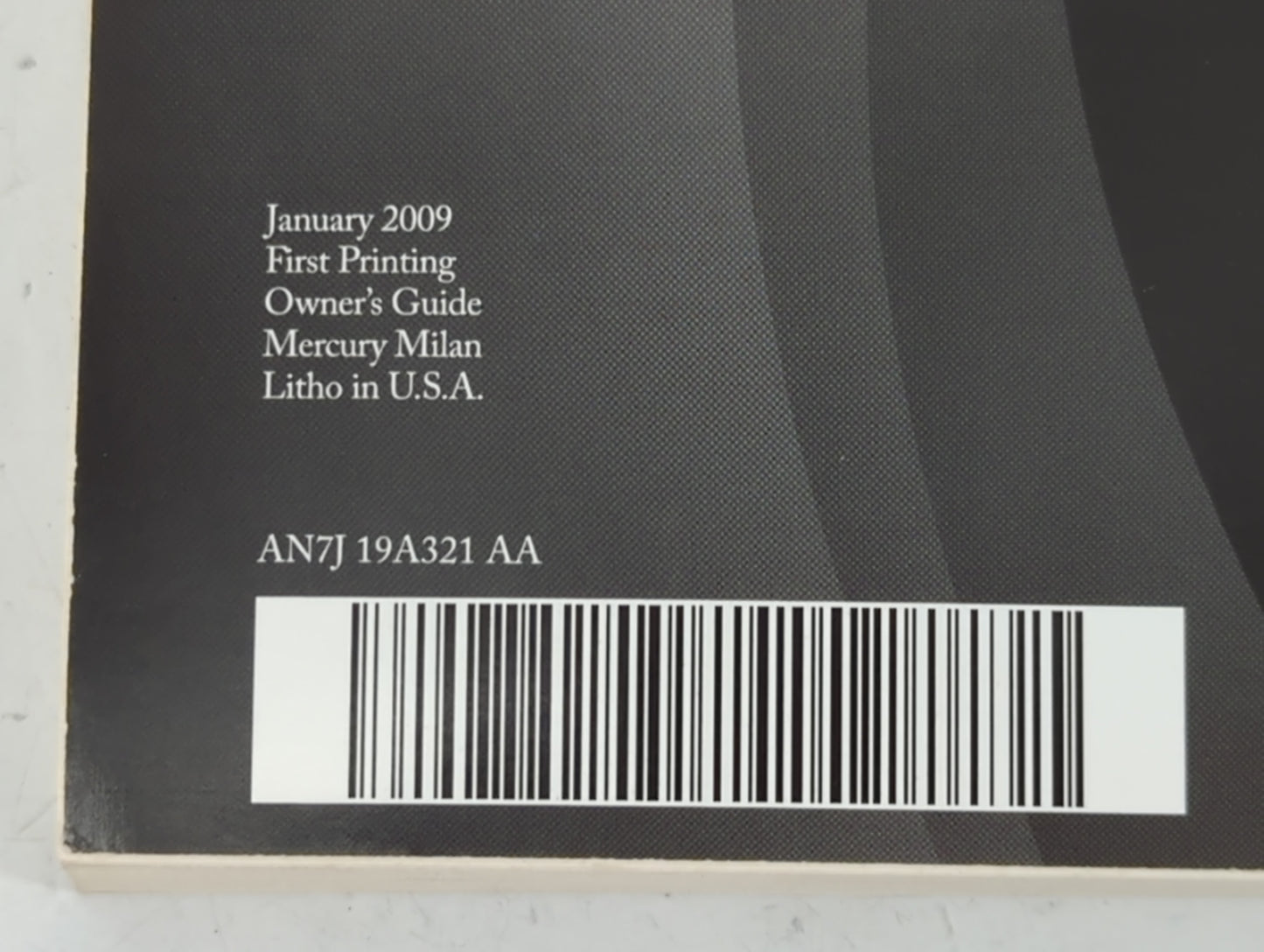 2010 Mercury Milan Owners Manual Book Guide P/N:AN7J 19A321 AA OEM Used Auto Parts - Oemusedautoparts1.com