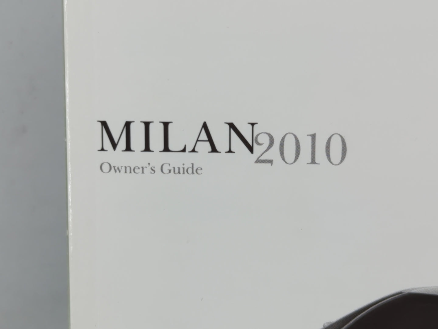 2010 Mercury Milan Owners Manual Book Guide P/N:AN7J 19A321 AB OEM Used Auto Parts - Oemusedautoparts1.com