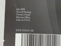 2010 Mercury Milan Owners Manual Book Guide P/N:AN7J 19A321 AB OEM Used Auto Parts - Oemusedautoparts1.com