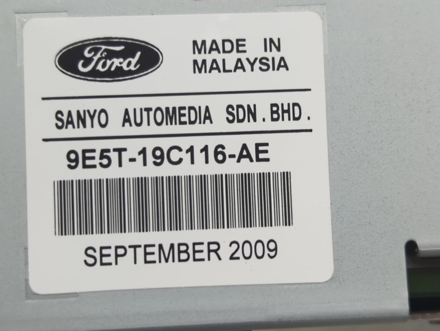 2010-2010 Mercury Milan Information Display Screen - Oemusedautoparts1.com