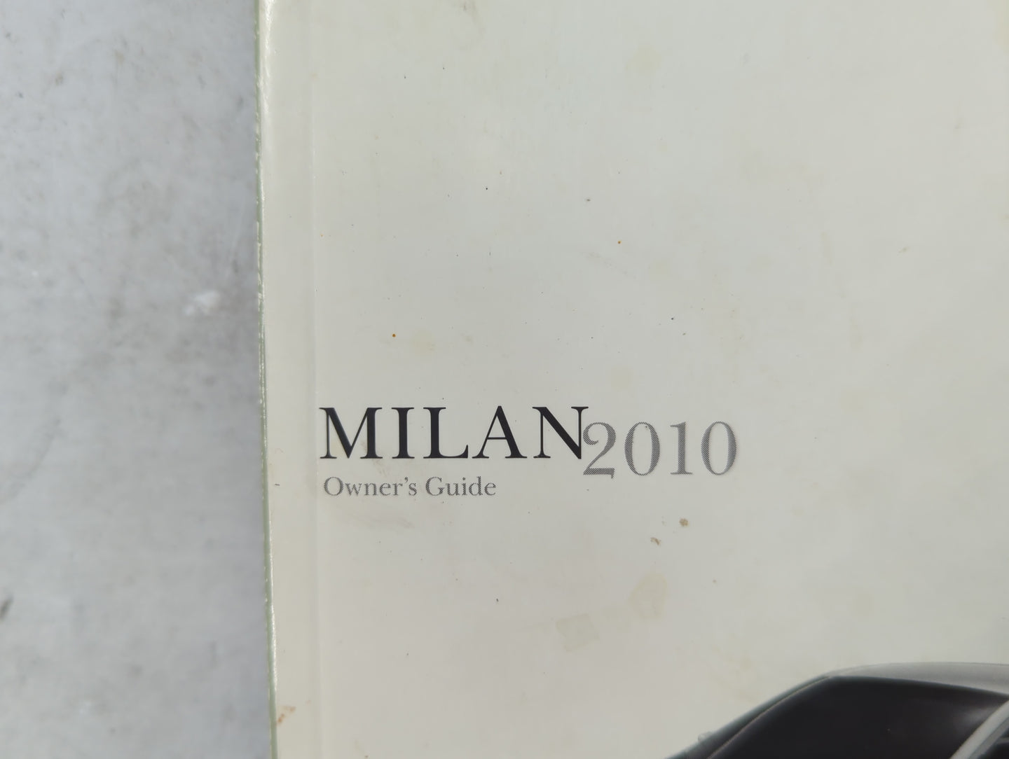 2010 Mercury Milan Owners Manual Book Guide P/N:AN7J 19A321 AB OEM Used Auto Parts - Oemusedautoparts1.com