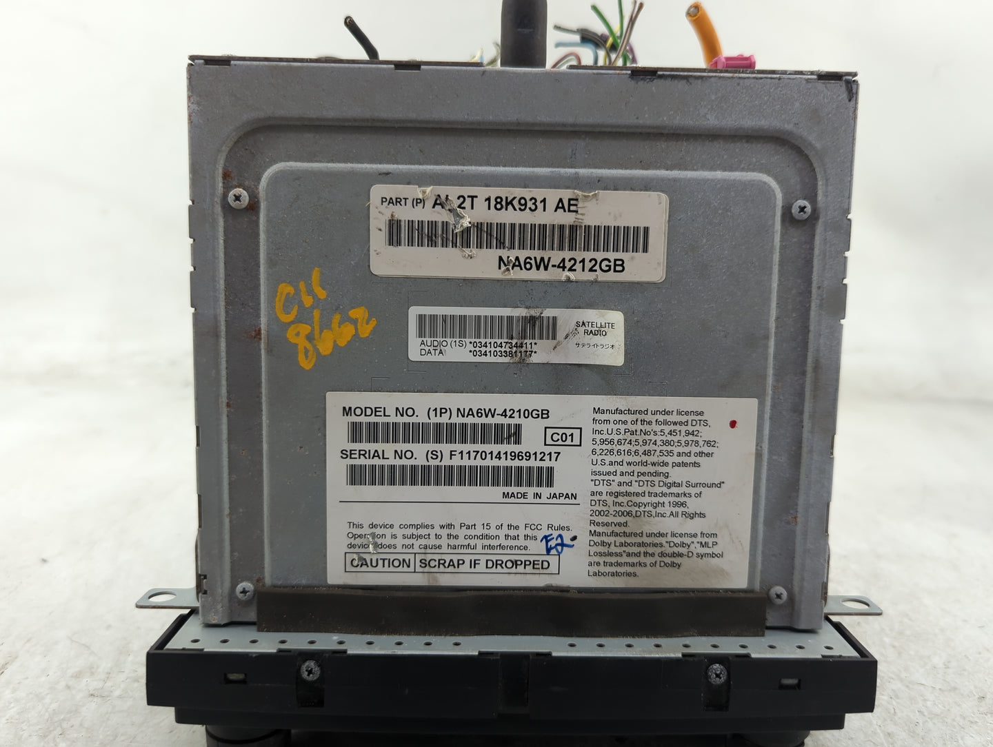 2010 Mercury Mountaineer Radio AM FM Cd Player Receiver Replacement P/N:AL2T 18K931 AE Fits OEM Used Auto Parts - Oemusedaut