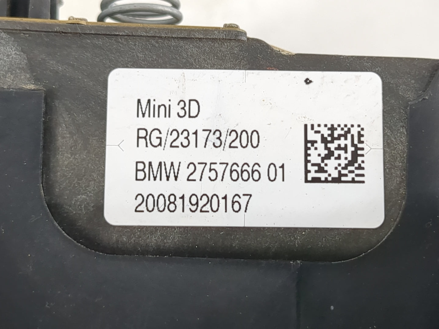 2009-2010 Mini Cooper Air Bag Driver Left Steering Wheel Mounted P/N:2757666 01 Fits Fits 2009 2010 OEM Used Auto Parts - Oe