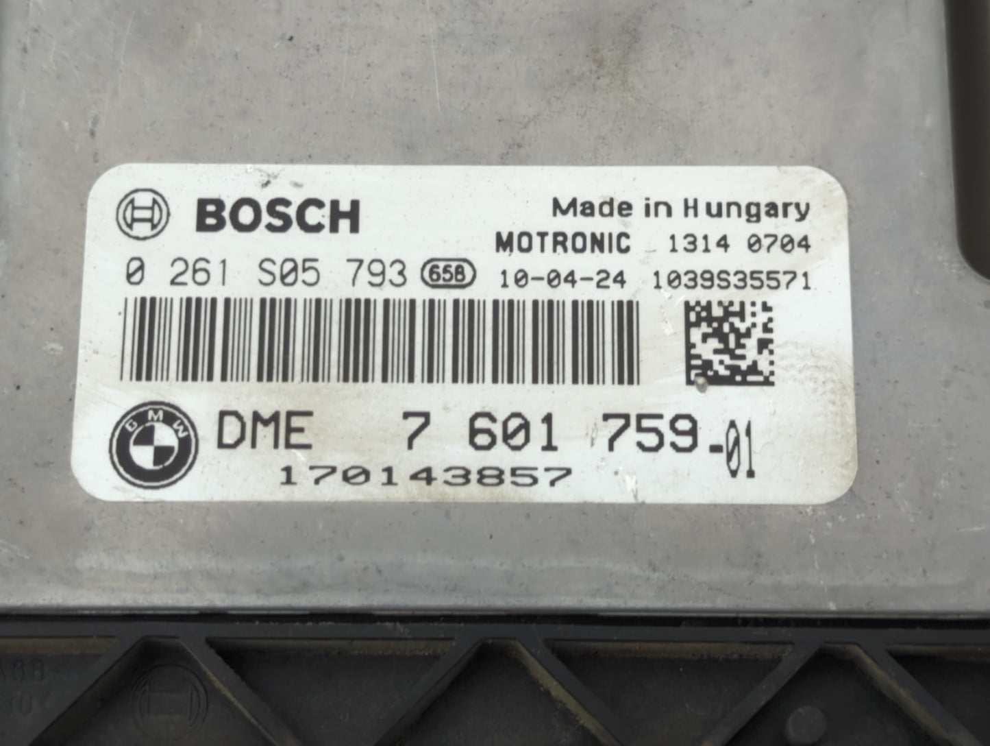 2009-2010 Mini Cooper PCM Engine Control Computer ECU ECM PCU OEM P/N:7 601 759 0 261 S05 793 Fits Fits 2009 2010 OEM Used A