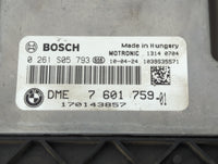 2009-2010 Mini Cooper PCM Engine Control Computer ECU ECM PCU OEM P/N:7 601 759 0 261 S05 793 Fits Fits 2009 2010 OEM Used A