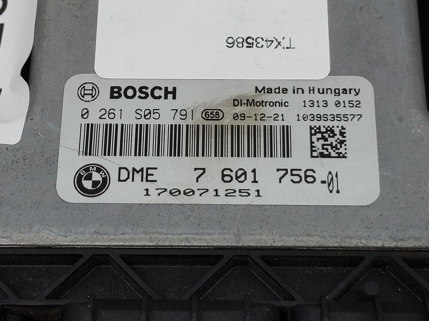 2008-2010 Mini Cooper PCM Engine Control Computer ECU ECM PCU OEM P/N:0 261 S05 791 Fits Fits 2008 2009 2010 OEM Used Auto P