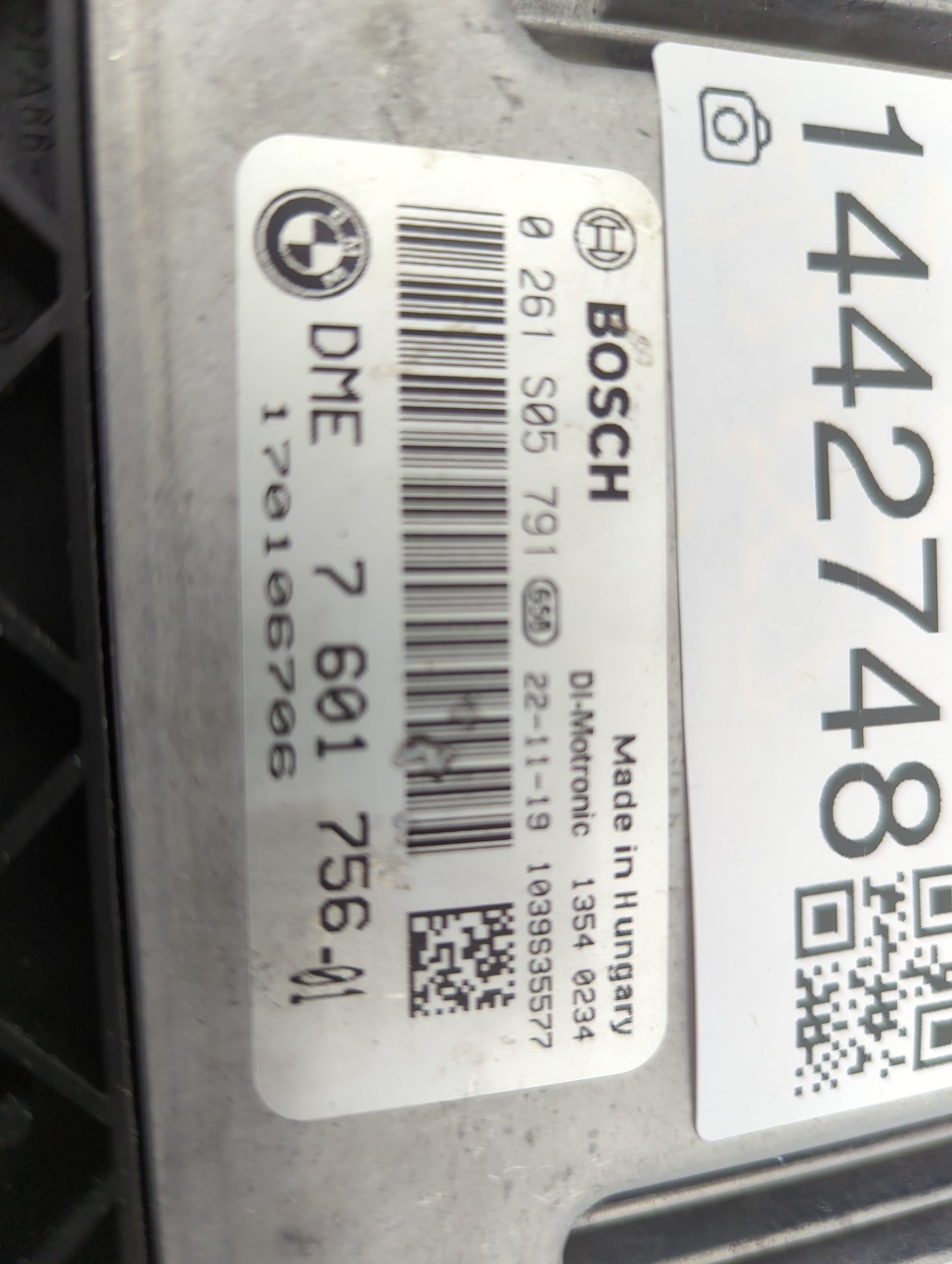 2009-2010 Mini Cooper PCM Engine Control Computer ECU ECM PCU OEM P/N:0261S05791 DME7601756-01 Fits Fits 2009 2010 OEM Used 