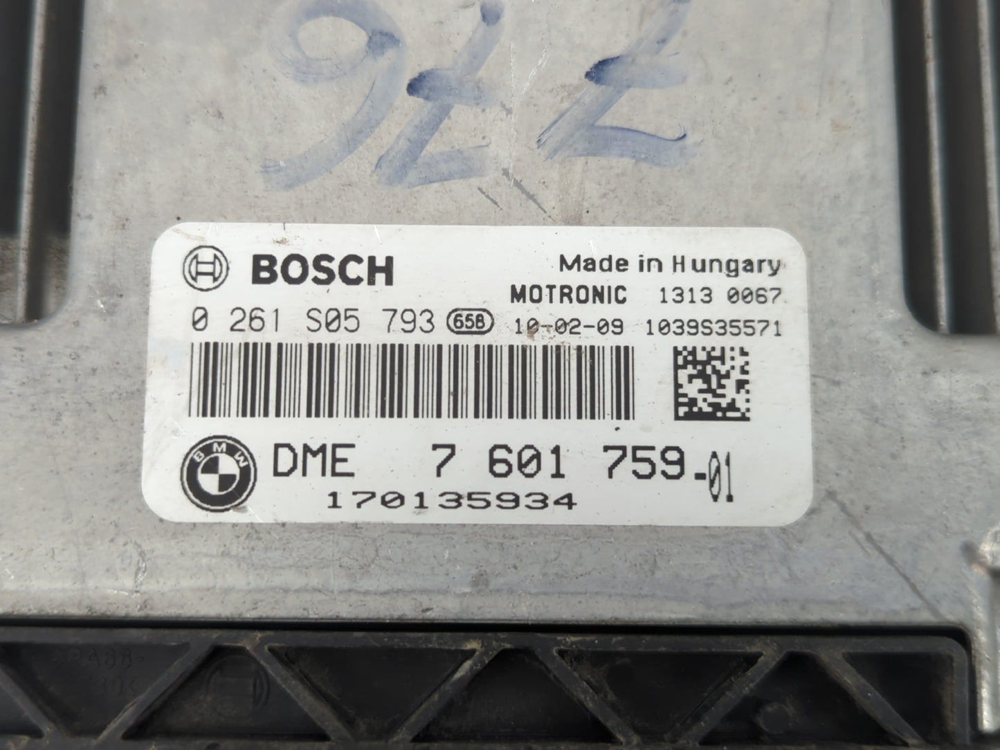 2009-2012 Mini Cooper PCM Engine Control Computer ECU ECM PCU OEM P/N:0 261 S05 793 Fits Fits 2009 2010 2011 2012 OEM Used A