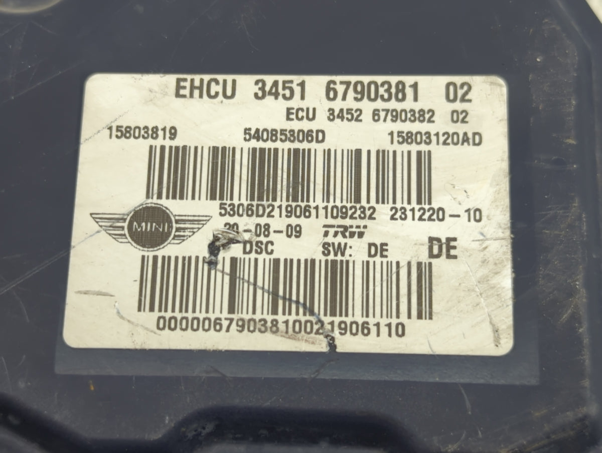 2010 Mini Cooper Clubman Anti-Lock Brake ABS Pump Module Actuator OEM P/N:15803120AD 54085306D, 15803819 Fits Fits 2009 OEM 