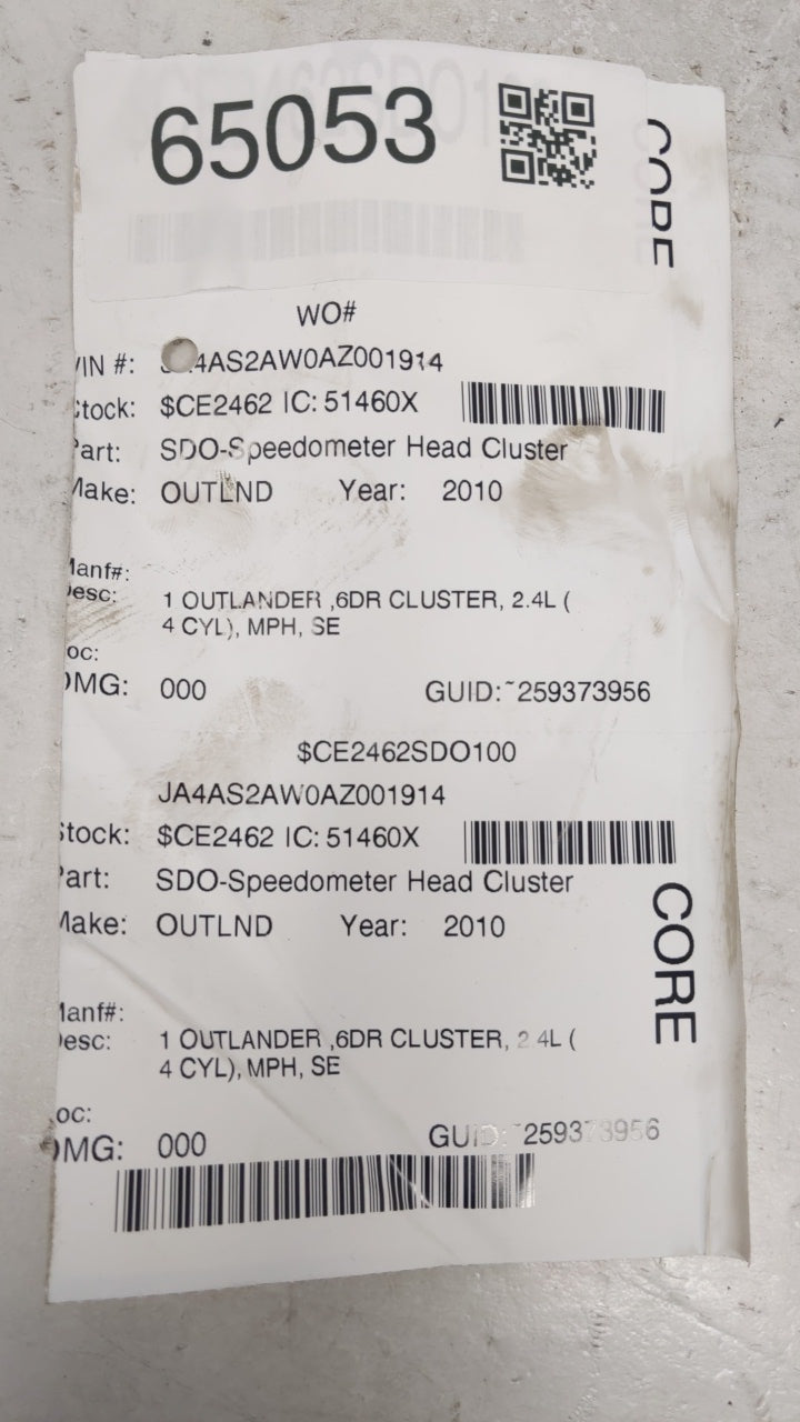2010 Mitsubishi Outlander Instrument Cluster Speedometer Gauges P/N:8100B257B Fits OEM Used Auto Parts - Oemusedautoparts1.c