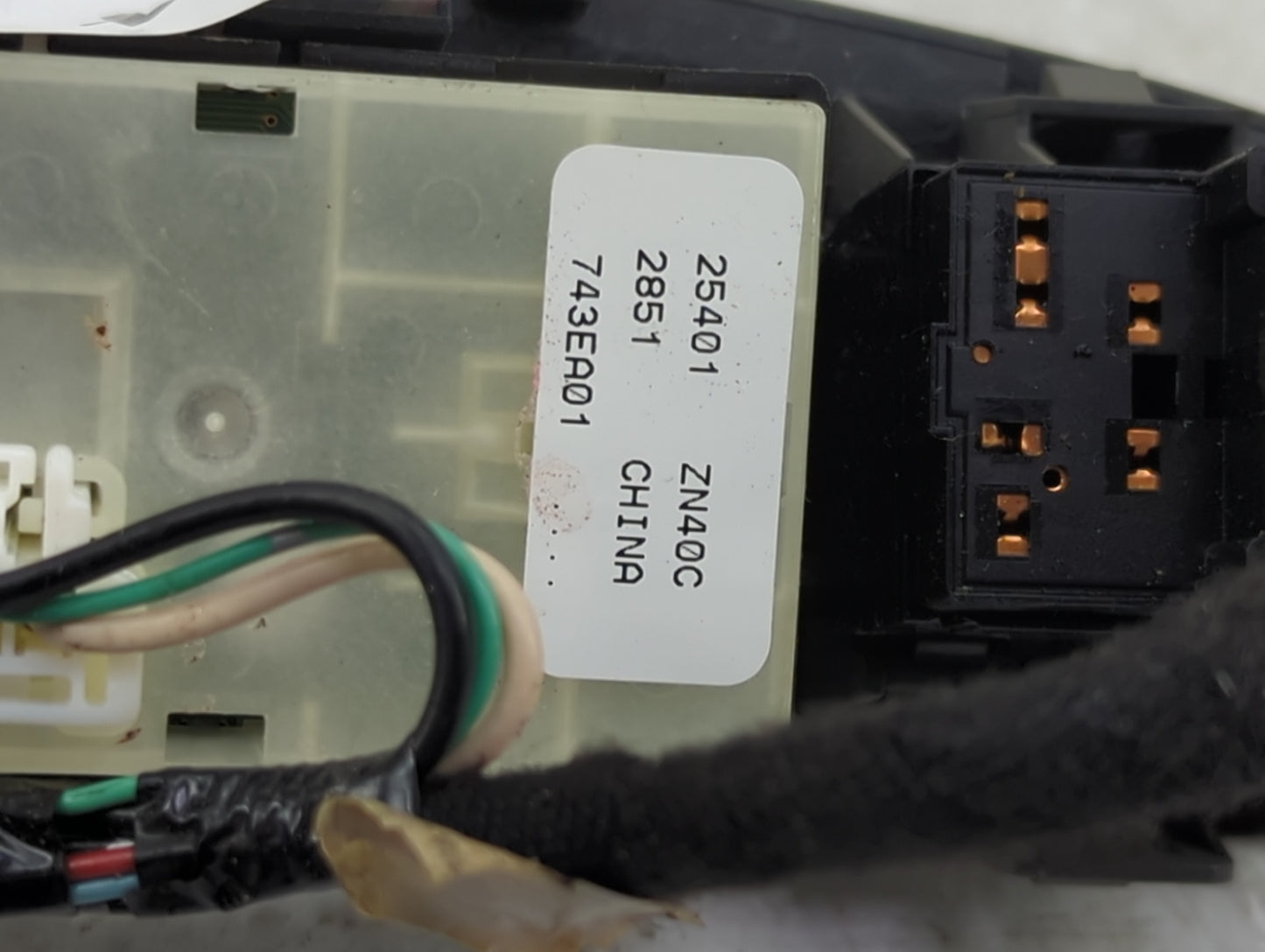 2007-2012 Nissan Altima Master Power Window Switch Replacement Driver Side Left P/N:25401-ZN40C Fits OEM Used Auto Parts - O