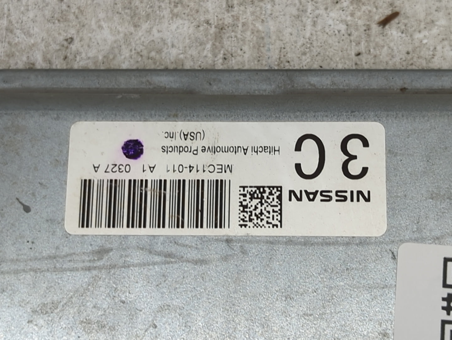 2010 Nissan Altima PCM Engine Control Computer ECU ECM PCU OEM P/N:MEC114-011 A1 Fits OEM Used Auto Parts - Oemusedautoparts