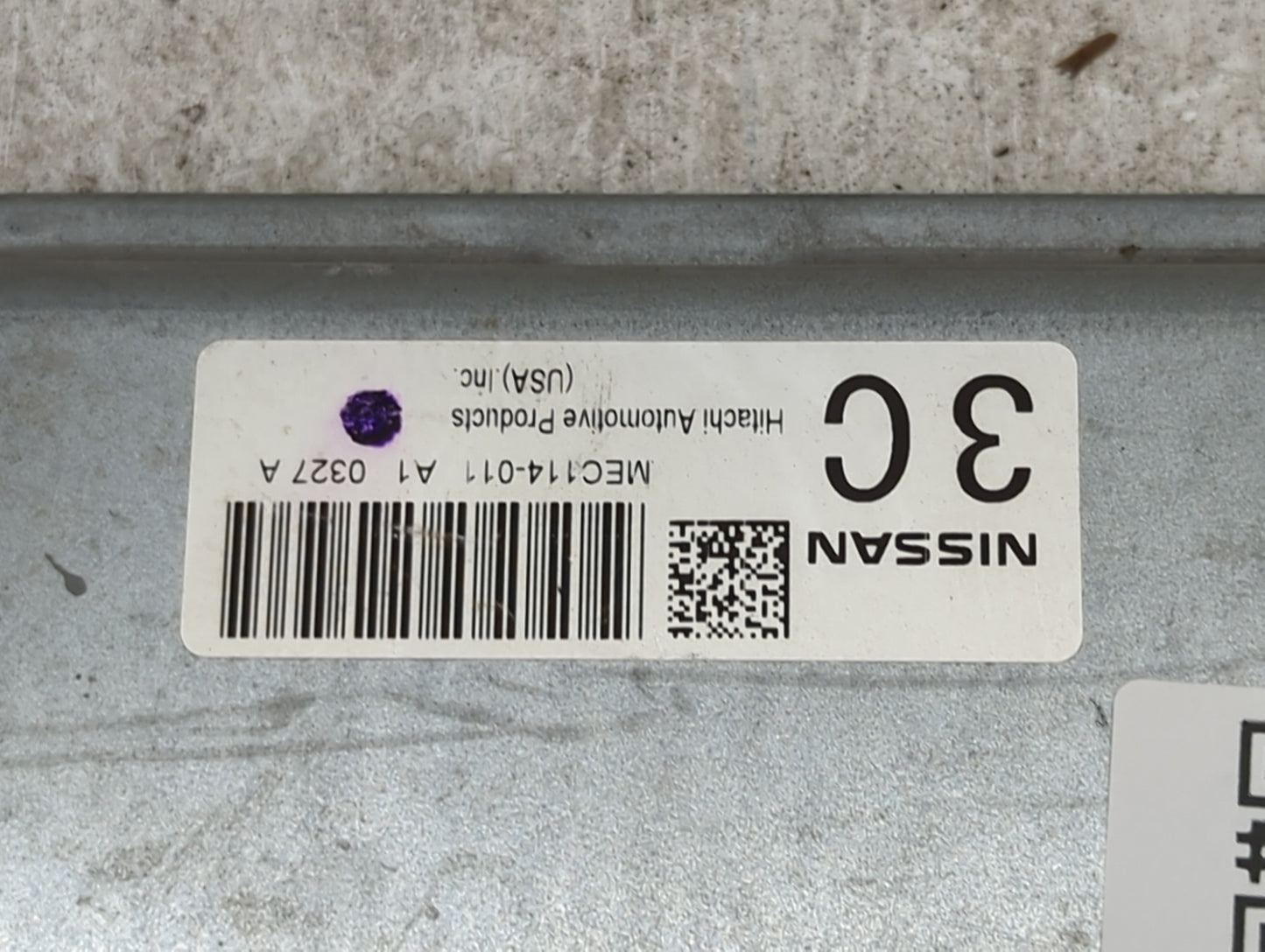 2010 Nissan Altima PCM Engine Control Computer ECU ECM PCU OEM P/N:MEC114-011 A1 Fits OEM Used Auto Parts - Oemusedautoparts