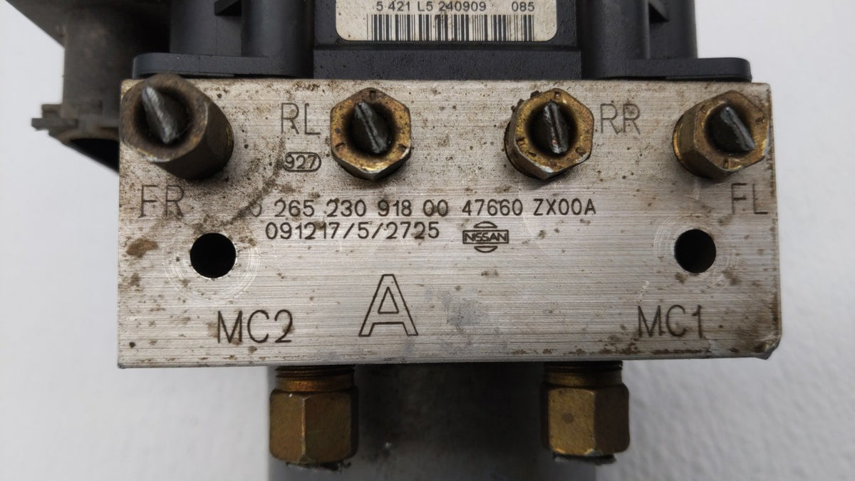 2010 Nissan Altima Anti-Lock Brake ABS Pump Module Actuator OEM P/N:47660 ZX00A Fits OEM Used Auto Parts - Oemusedautoparts1