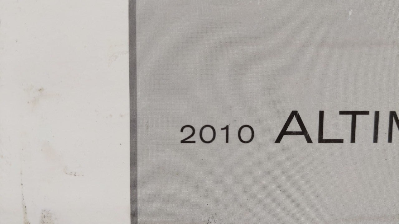 2010 Nissan Altima Owners Manual Book Guide OEM Used Auto Parts - Oemusedautoparts1.com