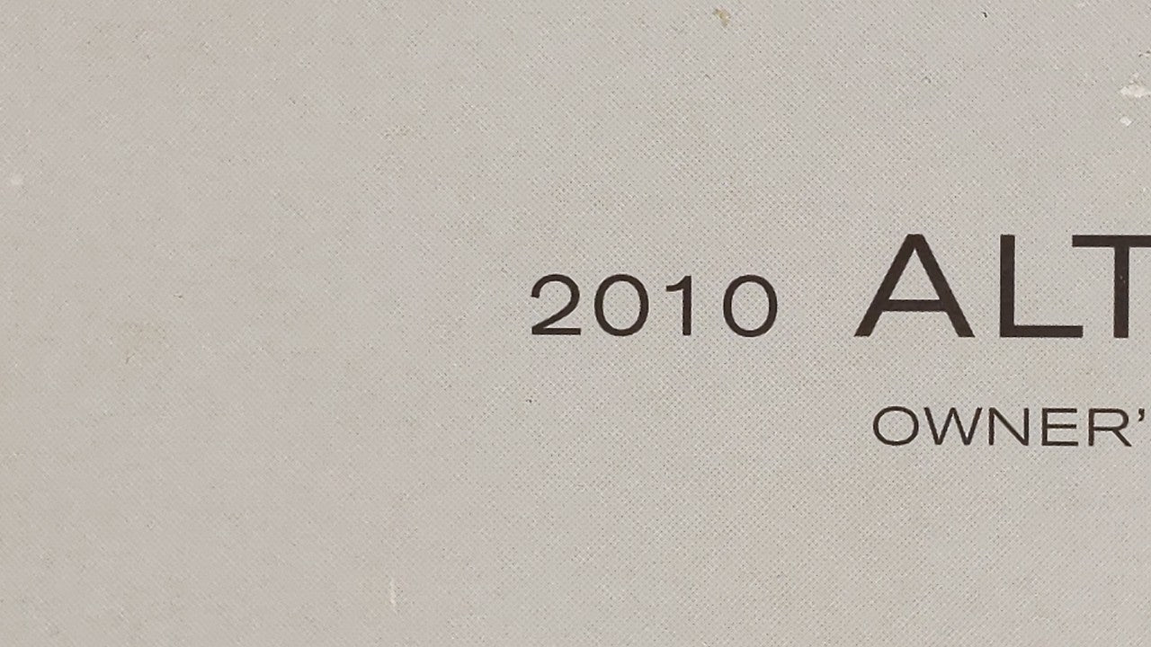 2010 Nissan Altima Owners Manual Book Guide OEM Used Auto Parts - Oemusedautoparts1.com
