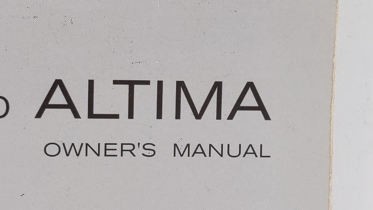 2010 Nissan Altima Owners Manual Book Guide OEM Used Auto Parts - Oemusedautoparts1.com