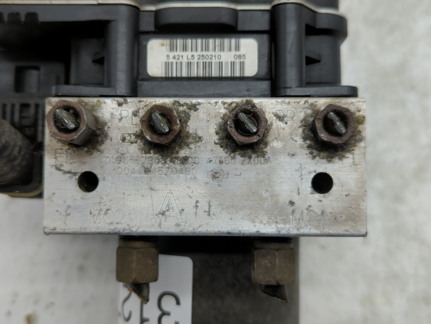 2010 Nissan Altima ABS Pump Control Module Replacement P/N:47660 ZX00A Fits OEM Used Auto Parts - Oemusedautoparts1.com
