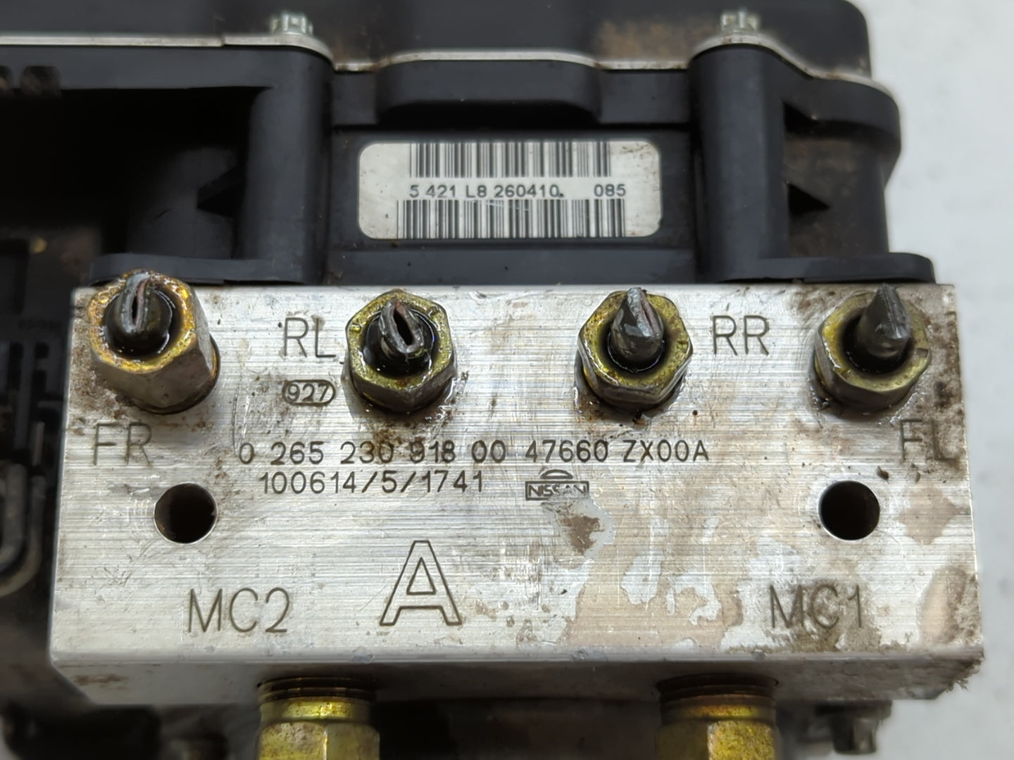 2010 Nissan Altima ABS Pump Control Module Replacement P/N:47660 ZX00A Fits OEM Used Auto Parts - Oemusedautoparts1.com