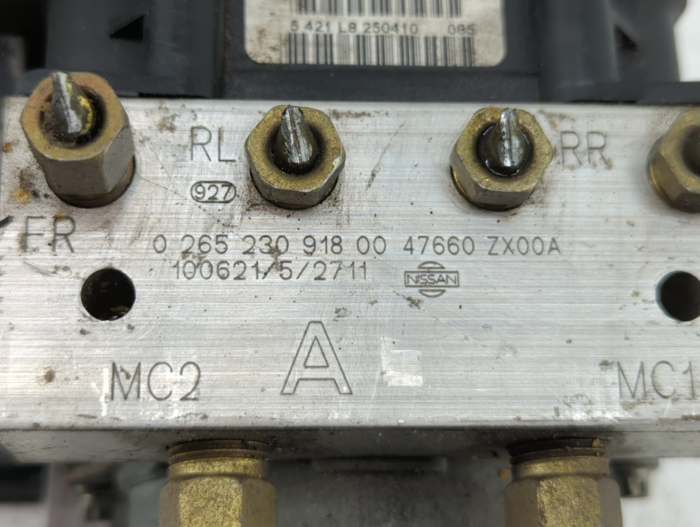 2010 Nissan Altima ABS Pump Control Module Replacement P/N:47660 ZX00A Fits OEM Used Auto Parts - Oemusedautoparts1.com