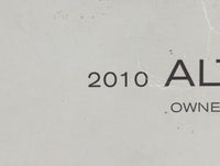 2010 Nissan Altima Owners Manual Book Guide OEM Used Auto Parts - Oemusedautoparts1.com