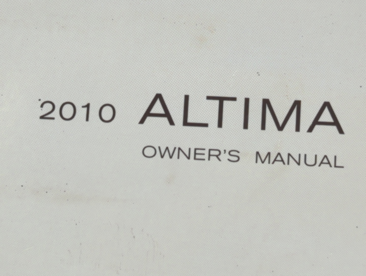 2010 Nissan Altima Owners Manual Book Guide OEM Used Auto Parts - Oemusedautoparts1.com