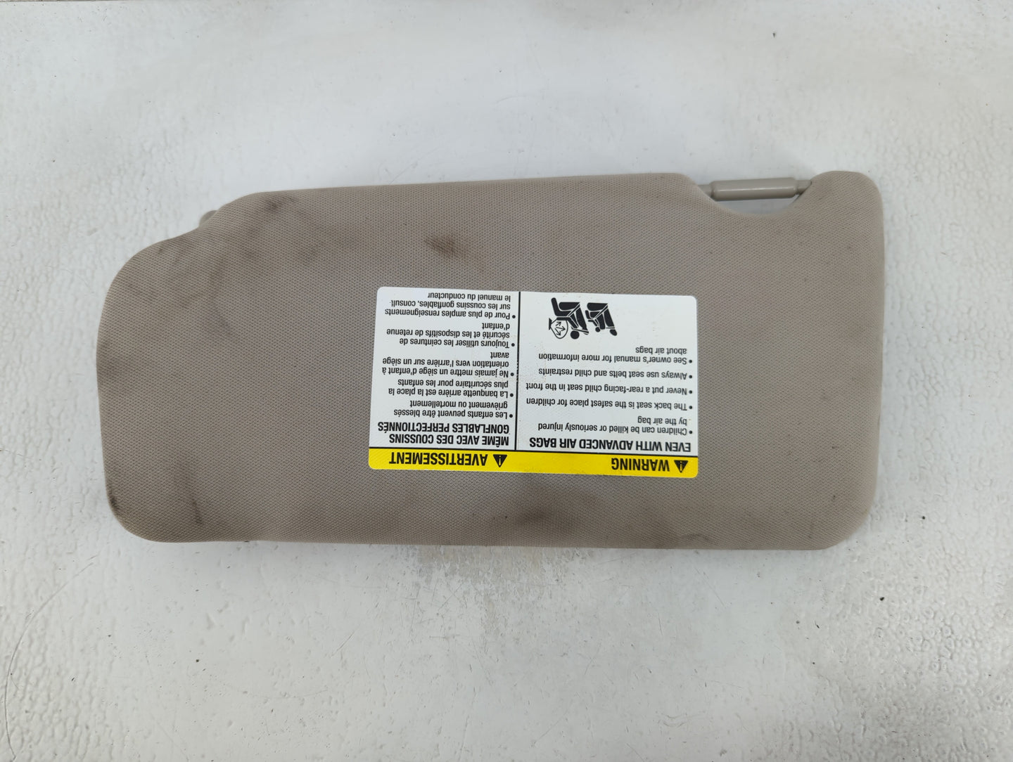 2010-2012 Nissan Altima Sun Visor Shade Replacement Passenger Right Mirror Fits Fits 2010 2011 2012 OEM Used Auto Parts - Oe
