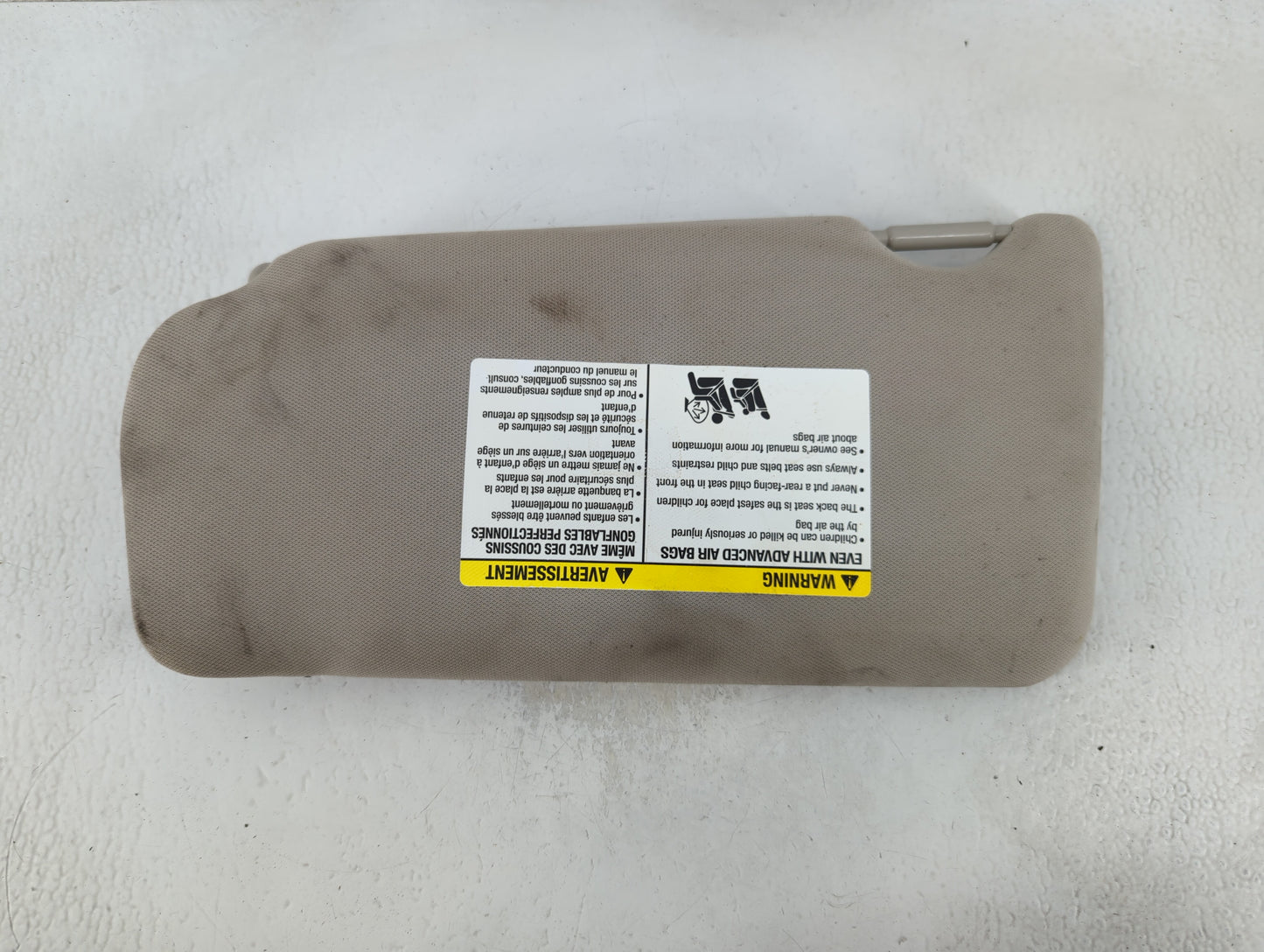 2010-2012 Nissan Altima Sun Visor Shade Replacement Passenger Right Mirror Fits Fits 2010 2011 2012 OEM Used Auto Parts - Oe