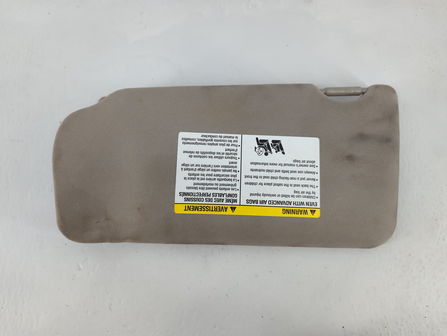 2010-2012 Nissan Altima Sun Visor Shade Replacement Passenger Right Mirror Fits Fits 2010 2011 2012 OEM Used Auto Parts - Oe