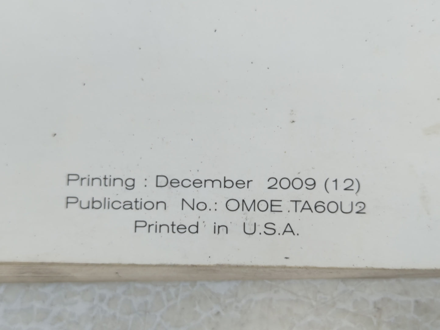 2010 Nissan Armada Owners Manual Book Guide P/N:OM0E TA60U2 OEM Used Auto Parts - Oemusedautoparts1.com