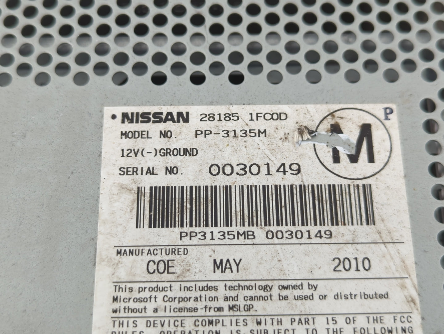 2010-2010 Nissan Cube Am Fm Cd Player Radio Receiver - Oemusedautoparts1.com