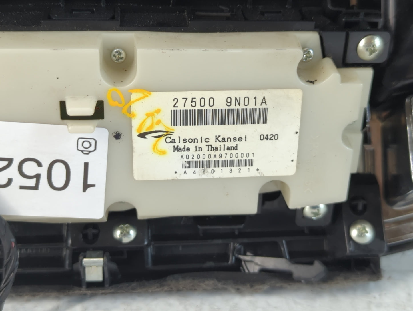 2009-2014 Nissan Maxima Climate Control Module Temperature AC/Heater Replacement P/N:27500 9N01A Fits OEM Used Auto Parts - 