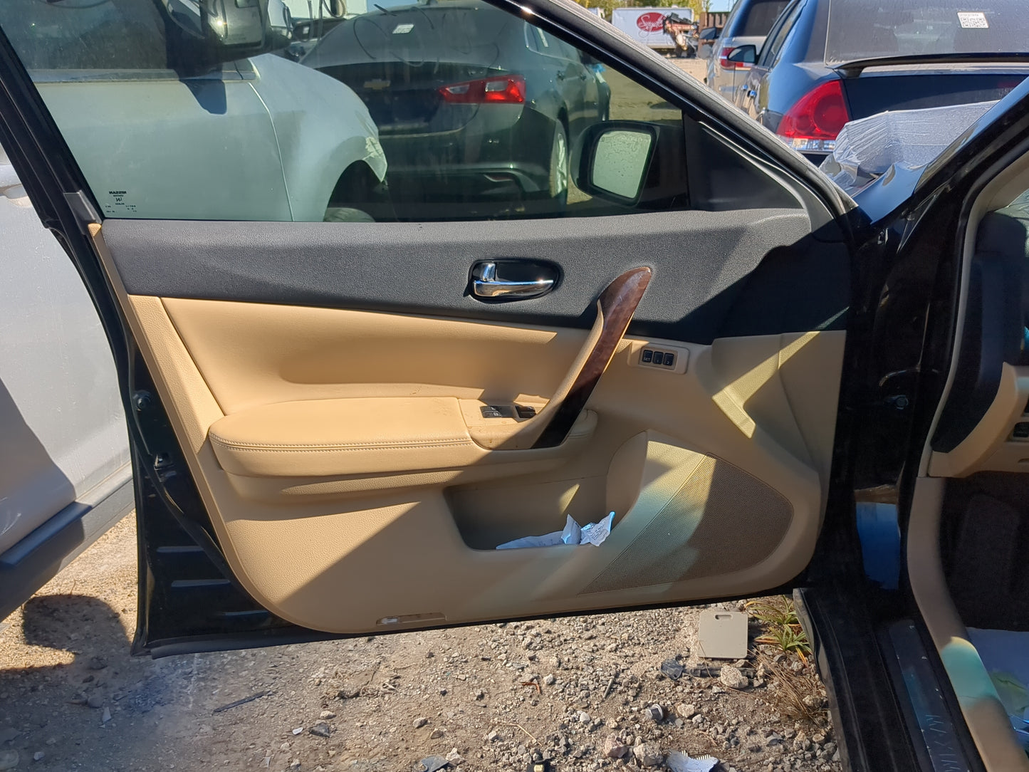 2010 Nissan Maxima Front Left Driver Interior Door Panel Trim - Oemusedautoparts1.com
