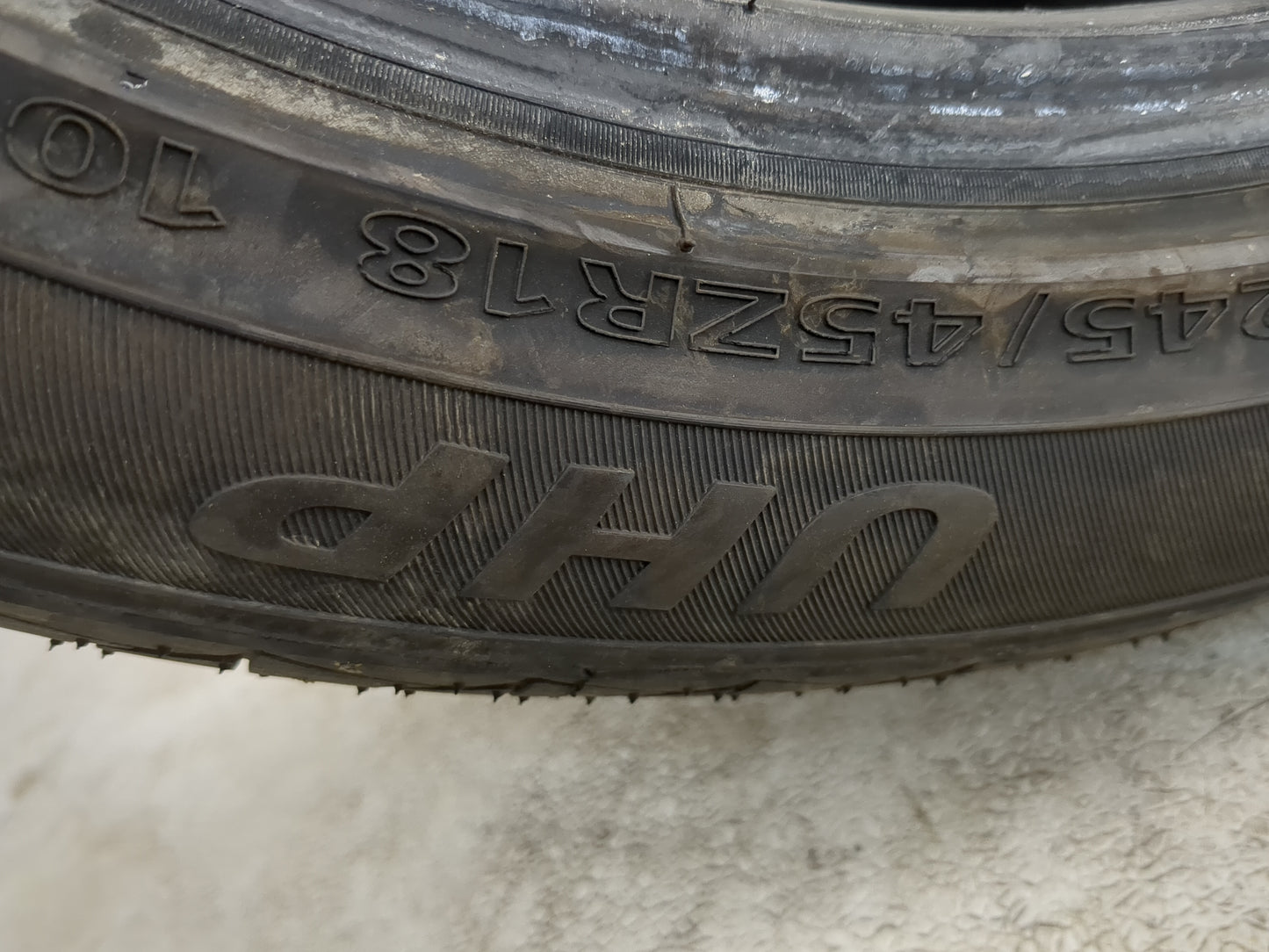 Used Tire 245/45R18 SENTURY UHP 100W - Tread Depth 9.5/32 - Oemusedautoparts1.com