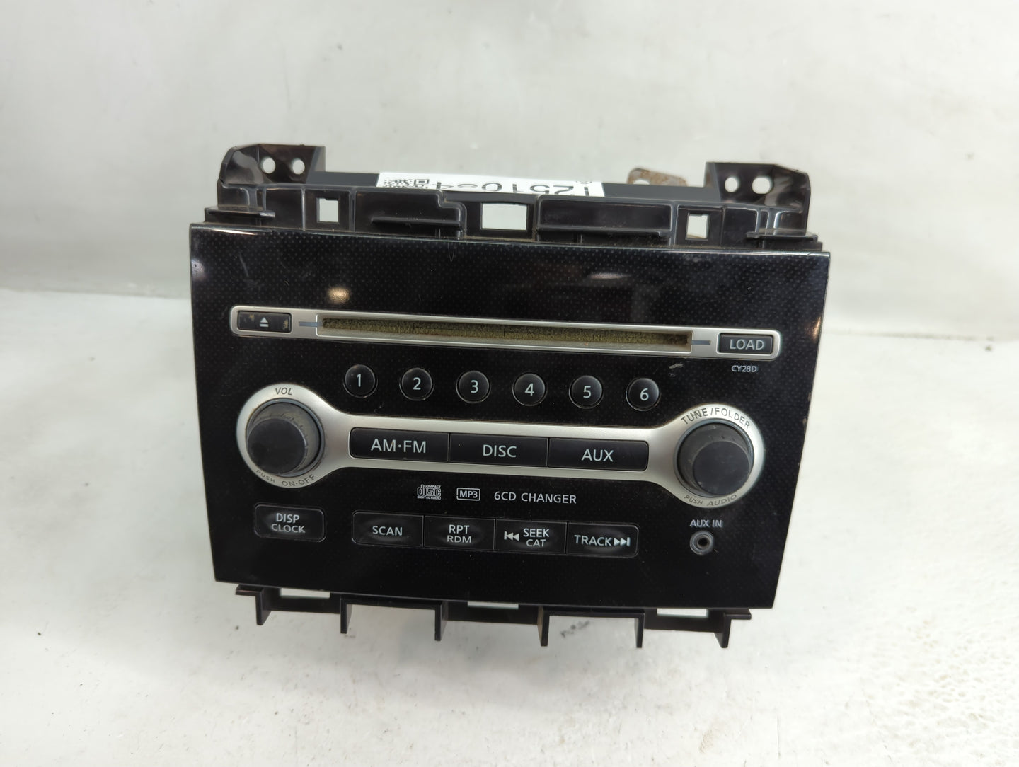 2009-2010 Nissan Maxima Radio AM FM Cd Player Receiver Replacement P/N:28185 9N00A Fits Fits 2009 2010 OEM Used Auto Parts -