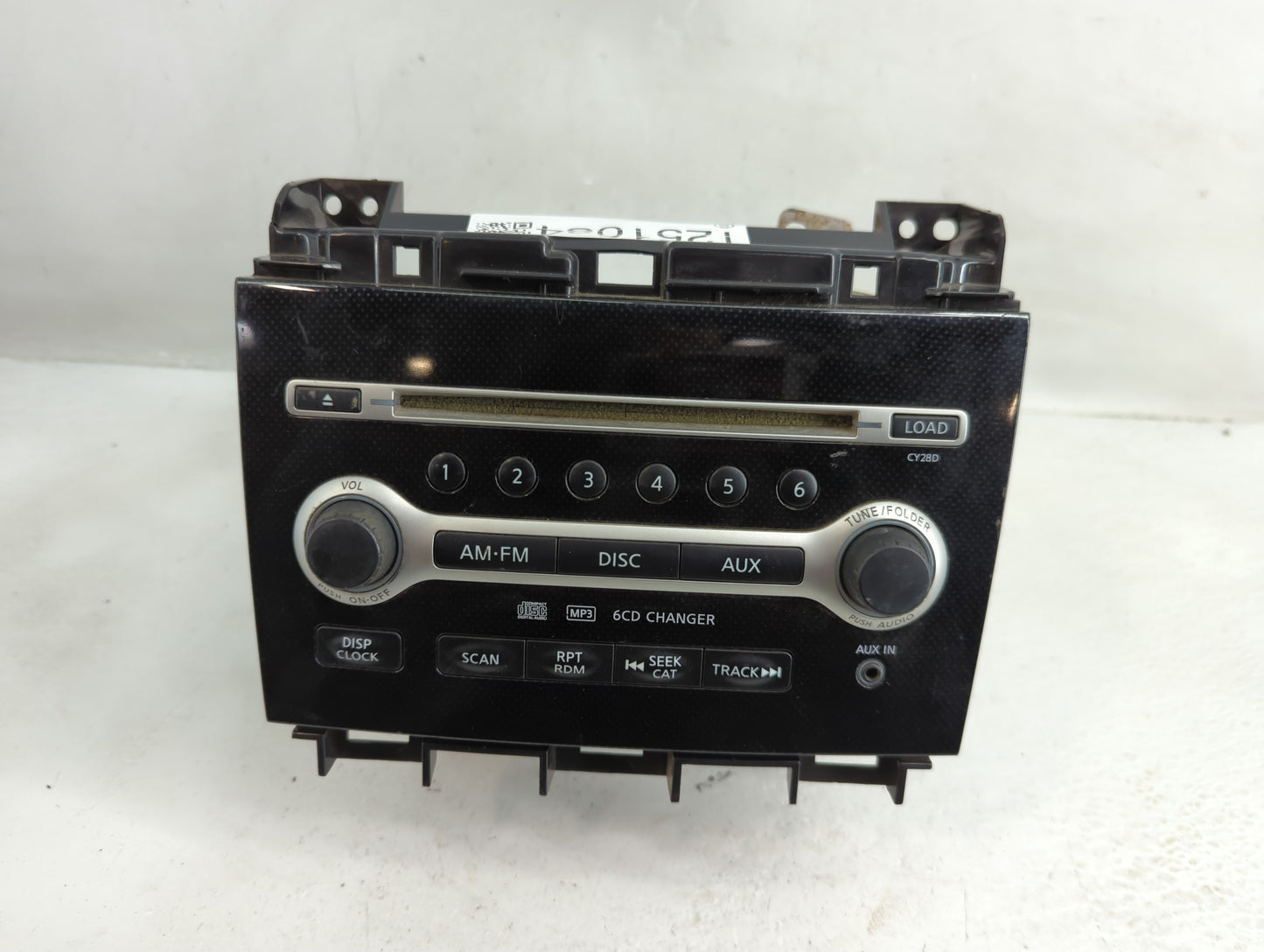 2009-2010 Nissan Maxima Radio AM FM Cd Player Receiver Replacement P/N:28185 9N00A Fits Fits 2009 2010 OEM Used Auto Parts -